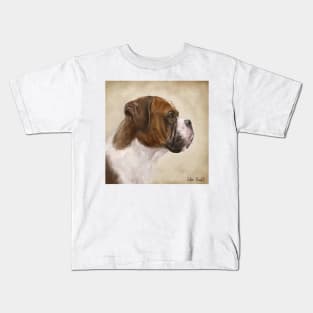 Oil Painting of a Gorgeous Boxer Dog Kids T-Shirt